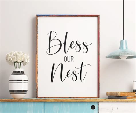 Bless Our Nest Printable Art Entrance Decor Sign Entryway Etsy