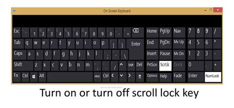 Many windows keyboards have a scroll lock button, and disabling scroll lock is as easy as hitting that button. How to turn on or turn off scroll lock key