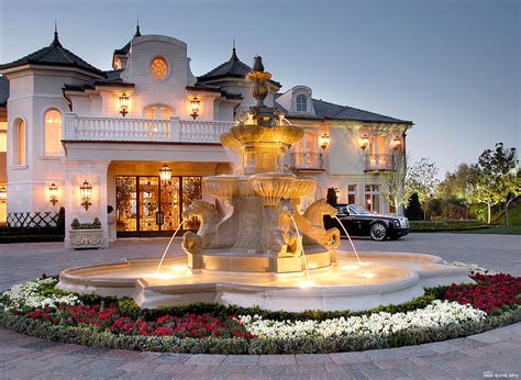 French Chateau Style Driveway With Fountain French Chateau Style