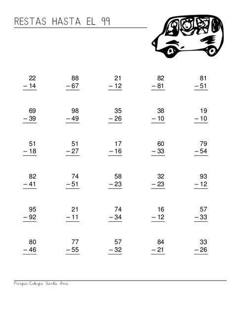 Restas Sin Llevar Descarga Cuaderno Pdf Con Restas Para Matematicas