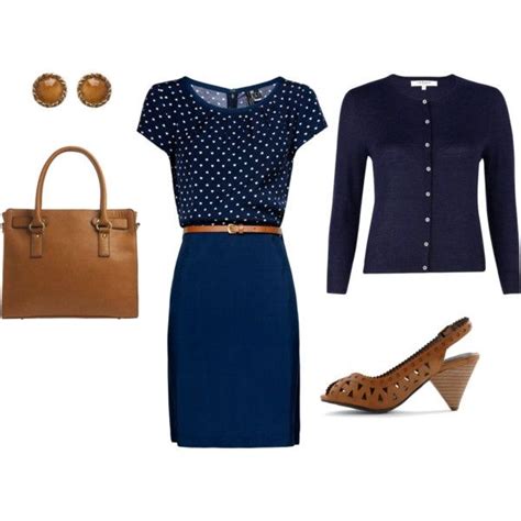 navy dot by saraacocks on polyvore my style pinterest professional outfits my style style