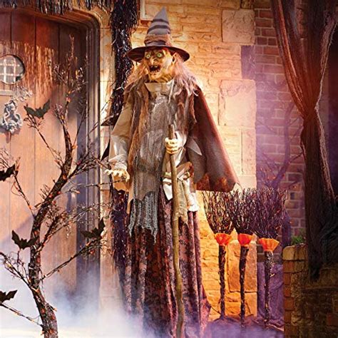improvements lunging haggard witch prop animated halloween decoration haunted house prop