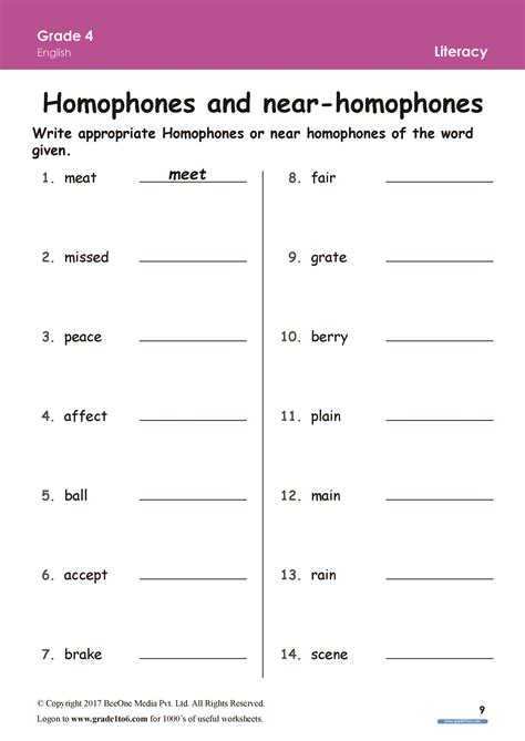 Choosing The Correct Homophones Worksheet Have Fun Teaching