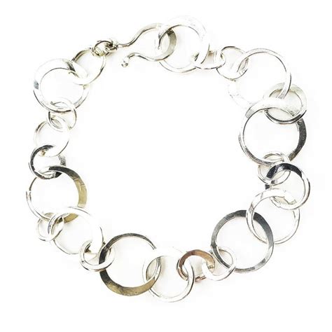 Sterling Silver Circle Links Bracelet Link Bracelets Bracelets