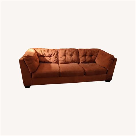 Ashley Furniture Delta City Sofa In Rust Aptdeco