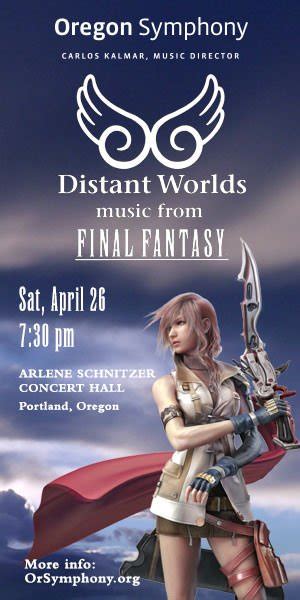 I've never been to a distant worlds concert but have heard nothing but amazing reviews. Distant Worlds: Music from Final Fantasy @ Arlene ...