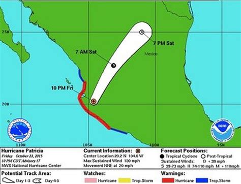 Hurricane Patricia 2015 Strongest Ever Tracked By Nhc Makes Landfall