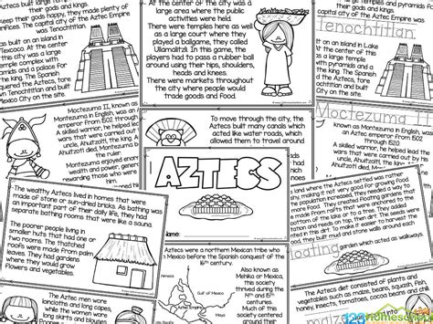 Free Aztecs For Kids Printable Pages To Read Color And Learn