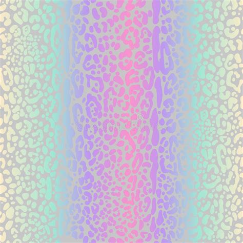 Rainbow Cheetah Seamless Pattern Leopard Neon Print Stock Vector