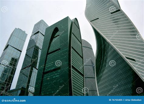 Very Beautiful Skyscrapers Called Moscow City Stock Image Image Of