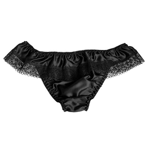 satin silky frilly lace bikini tanga panties knicker underwear size 10 20 ebay