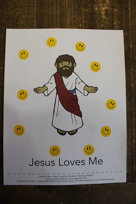 Sample Craft For 2s Week 2 Jesus Loves The Children Preschool Bible