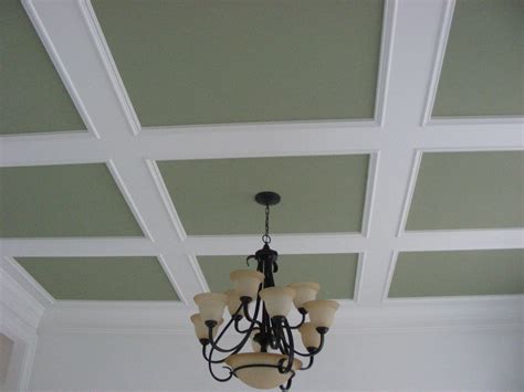 Want coffered ceilings that allow access to plumbing in the basement? Coffered Ceiling Trim Suspended Drop | Kitchen ceiling ...