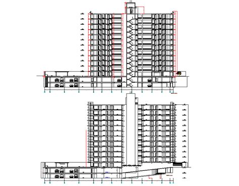 High Rise Building Plan And Section Detail Dwg File Cadbull My Xxx My Xxx Hot Girl