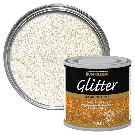 Rust Oleum Gold Glitter Effect Gloss Special Effect Paint 125 Ml