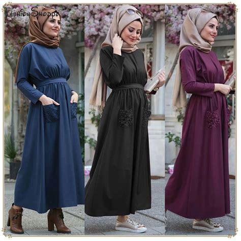 Abayas Women Islamic Clothing Fashion Beading Belt Dresses Maxi Muslim