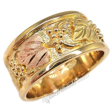 Size 10 Landstrom S 14k Black Hills Gold Men S Wedding Ring 