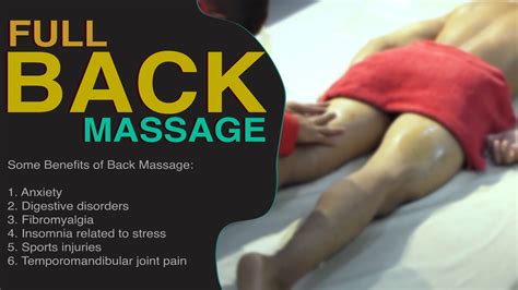 full back massage with ayurvedic oil ayurvedic back massage back massage techniques youtube