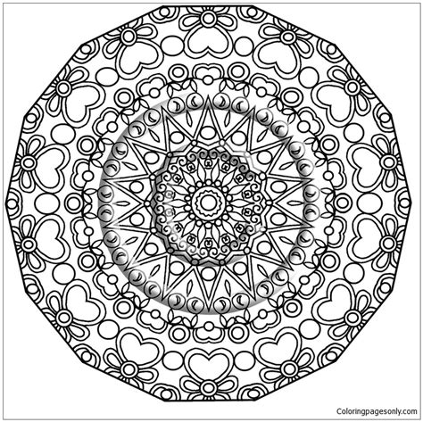 Fancy Mandala Coloring Page Free Printable Coloring Pages
