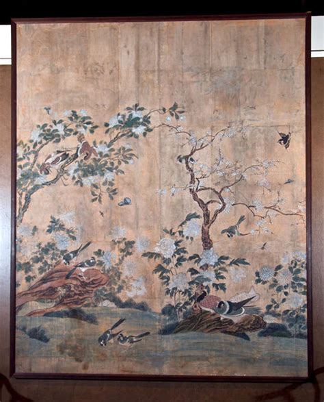 Antique Gracie Chinese Wallpaper Screen At 1stdibs