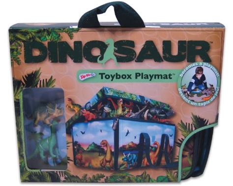 Neat Oh Dinosaur Zipbin Convertible Toy Box 8 X 6 X 5 Inches With 2