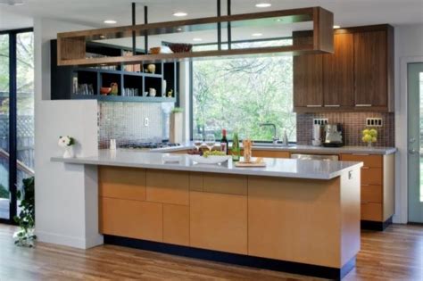 A kitchen bar works well in a u shaped or g shaped small kitchen layout to act as the primary eating or serving area. 13 best images about Hanging Kitchen Cabinets on Pinterest ...