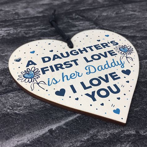 Maybe you would like to learn more about one of these? Love Daddy Dad Wooden Heart Happy Birthday Card Gift Daughter Baby Thank You | eBay