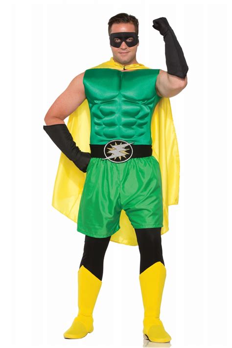 Hero Muscle Chest Shirt Green Screamers Costumes