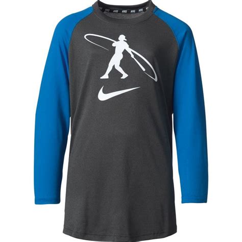 Nike Boys Swingman Â¾ Sleeve Baseball Shirt Size Xs Anthrgame