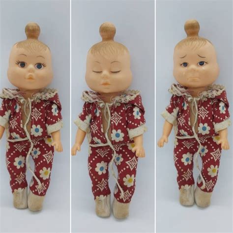 3 Face Doll 1970s Happy Sad Sleep 3 Faced Doll Etsy