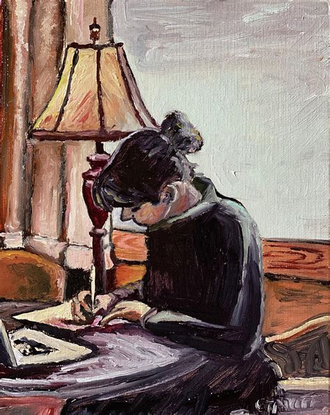 Alanna Writing At Window Painting By Christina Tarkoff Fine Art America