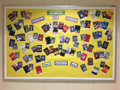 Staff Picks Library Book Bulletin Board Display Teacher Favorite Books