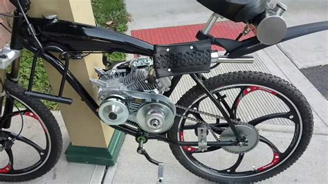 212cc Motorized Bicyclebbr Aluminum Frame Youtube