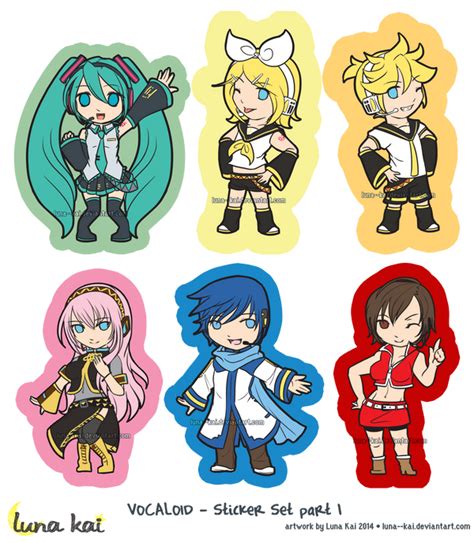 Vocaloid Sticker Set By Luna Kai On Deviantart