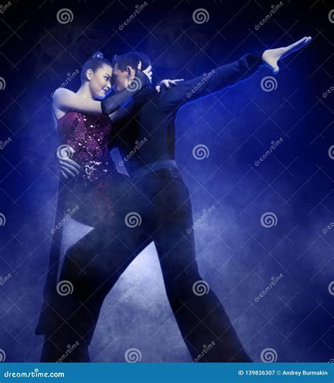 Pair Of Dancers Dancing Ballroom Stock Image Image Of Pair Clothing