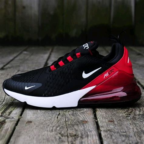 Size 11 Uk Mens Nike Air Max 270 Trainers Black Red White In Chafford