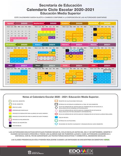Calendario Oficial 2020 Edomex Calendario Jul 2021