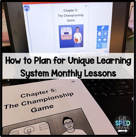 How To Plan For Unique Learning System Monthly Lessons Full Sped Ahead