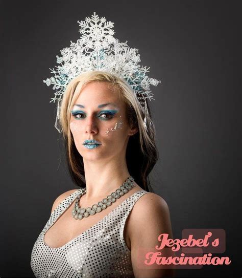 Snowflake Ice Halo White Queen Crown Fairy Princess Headdress Frozen