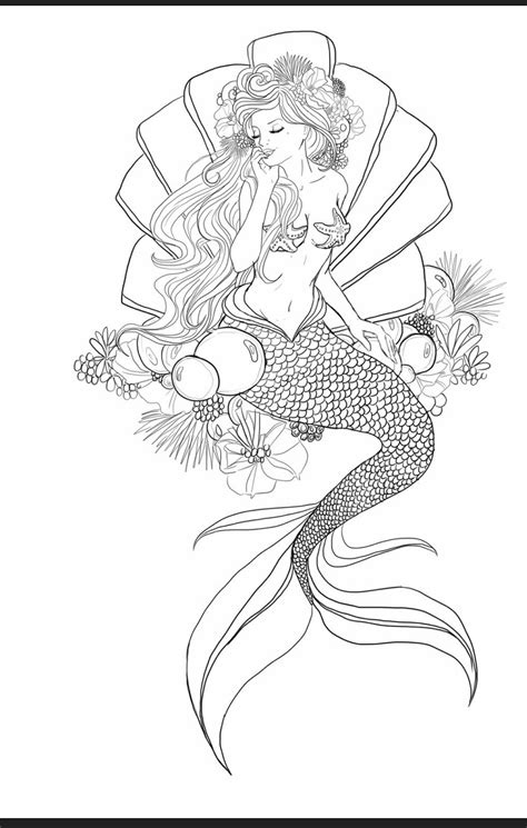 Mermaid Lineart By Bassanimation On Deviantart Artofit