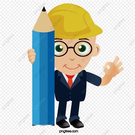 Hombre vestido amarillo casco ilustración, caricatura euclidiana ingeniero, ingeniero png clipart. Ingeniero De Arquitectura Vector Material, Ingeniero De ...