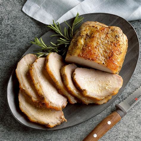Roast Pork Loin With Rosemary Applesauce Recipe Taste Of Home