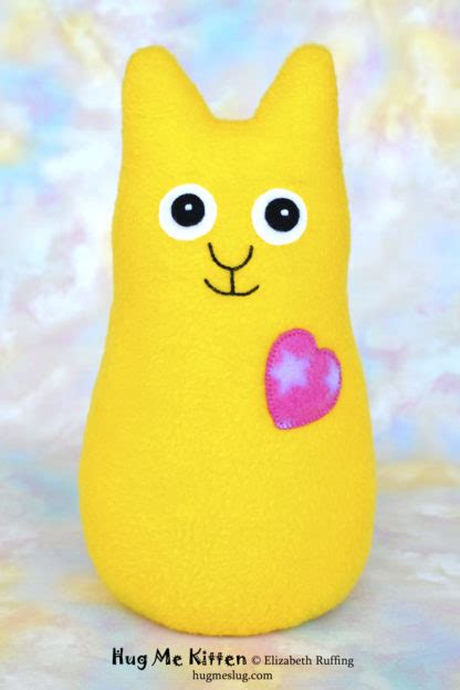 Yellow Stuffed Toy Hug Me Kitten Ruffings Cat Art Dolls And Hug Me