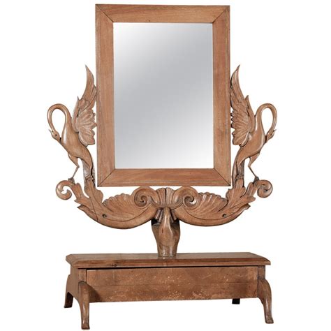 And an led vanity mirror is perfect for the task. Antique Handcrafted Apple Wood Vanity Mirror at 1stdibs