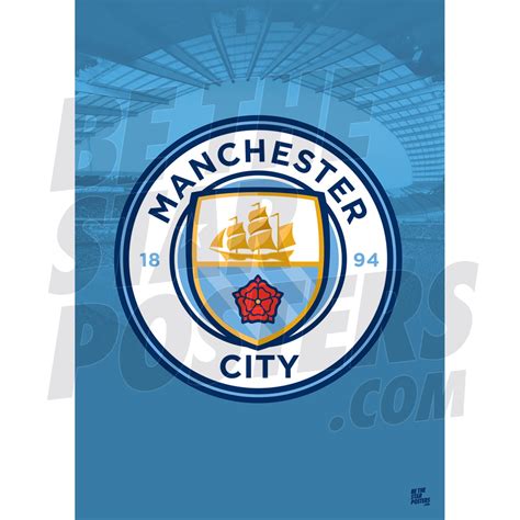 Manchester City Fc Crest Poster A2a3