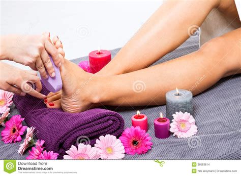 Woman Having A Pedicure Treatment At A Spa Stock Images Image 38563814