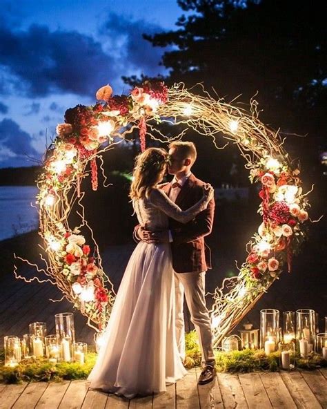 22 Night Wedding Ceremony Aisles And Backdrops With Lights In 2020