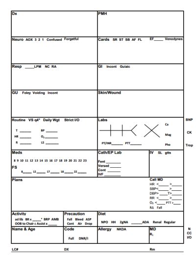 For example, a neuro nurse who cares primarily for patients with traumatic brain injuries will have a different brain sheet then a cardiac icu nurse. Nurse Brain Sheets - Binder Insert | Nurse brain sheet ...