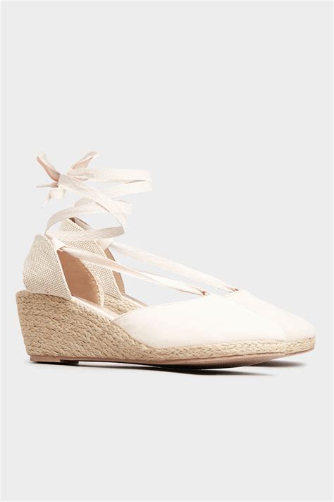Cream Closed Toe Espadrille In Wide Fit Long Tall Sally