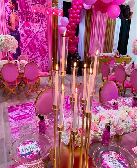 Pink Dinner Party Pink Birthday Party Pink Party Theme Birthday Party Theme Decorations